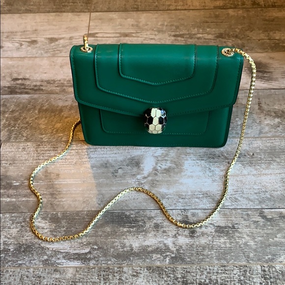 bulgari emerald green bag